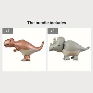 Dinosaur Party Balloon Set with Green Number 3